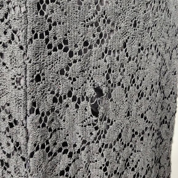 Vintage Wendy Lane Black Lace Long Sleeve Sheath Dress Size M - Picture 9 of 12